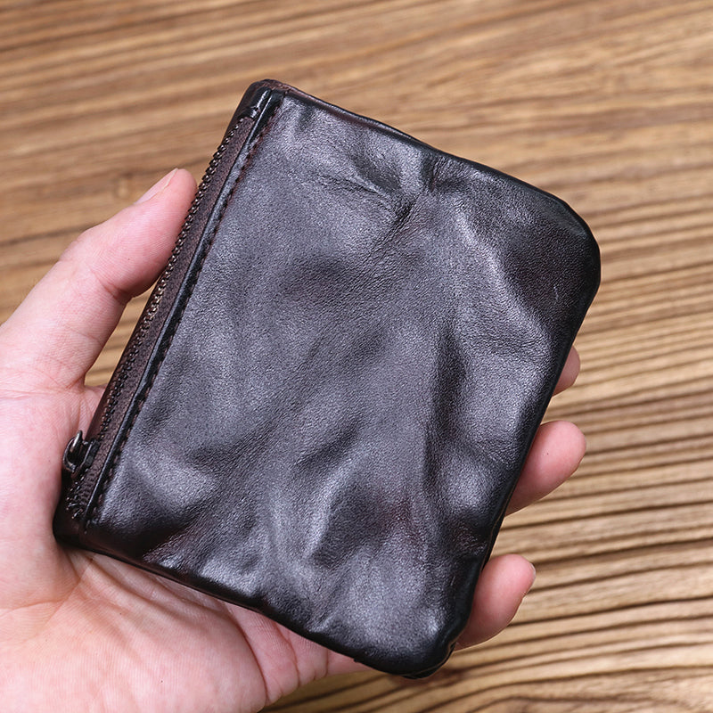 Theodore Retro Leather Handmade Short Wallet