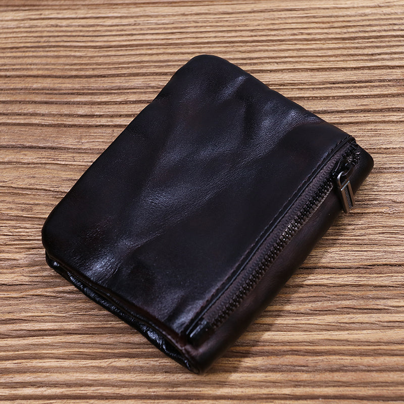 Theodore Retro Leather Handmade Short Wallet