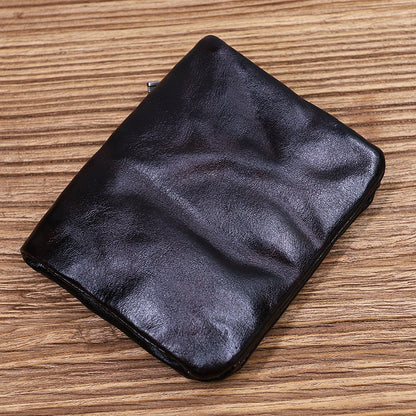 Theodore Retro Leather Handmade Short Wallet