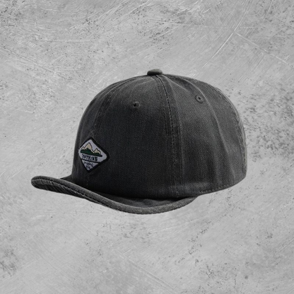 Retro Short-Brim Denim Cap