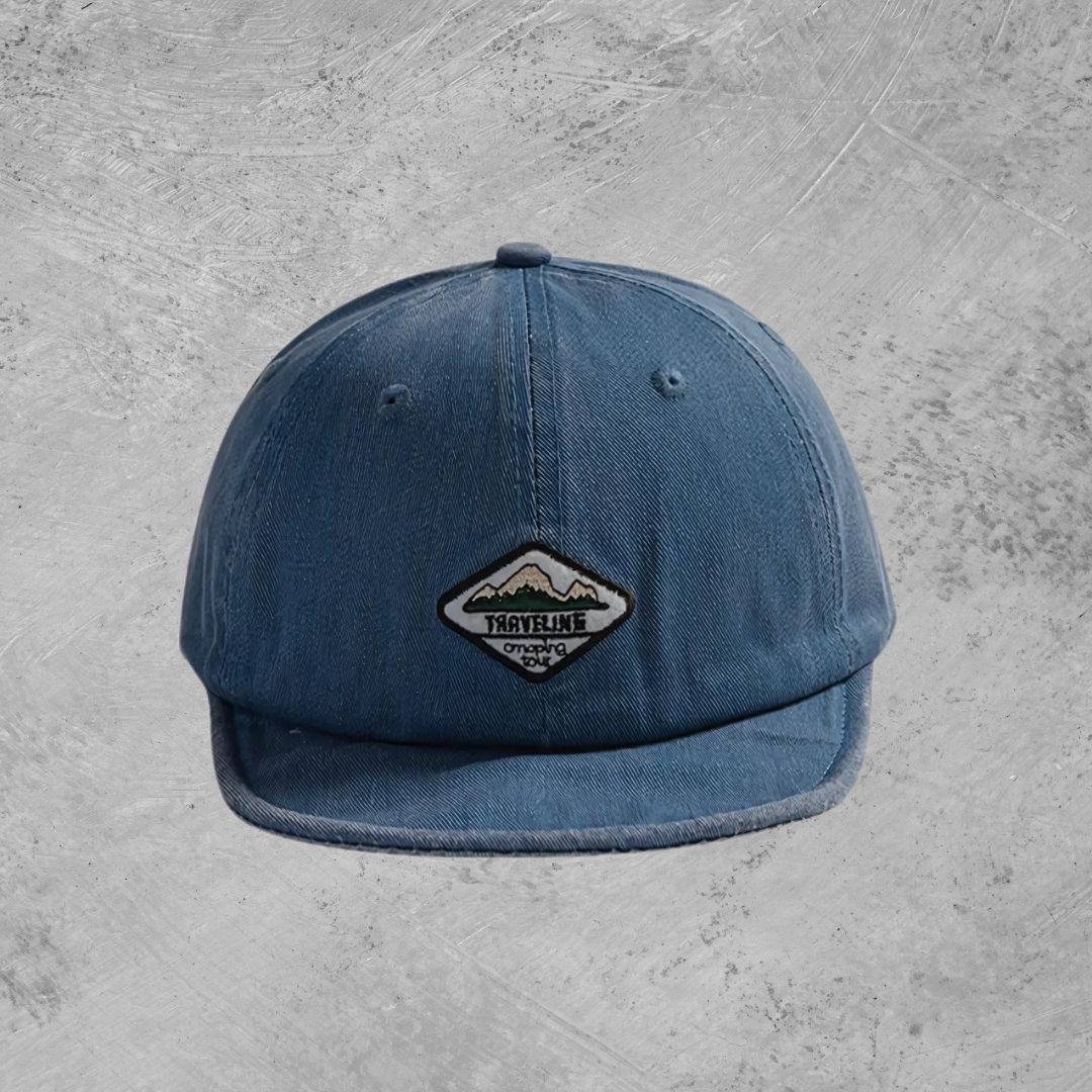 Retro Short-Brim Denim Cap