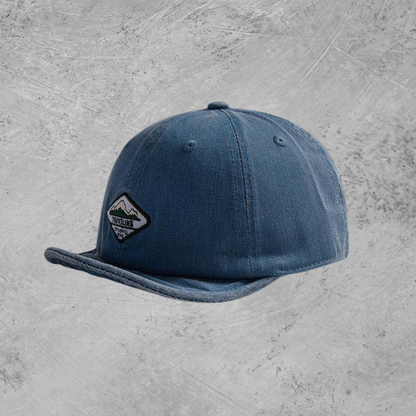 Retro Short-Brim Denim Cap