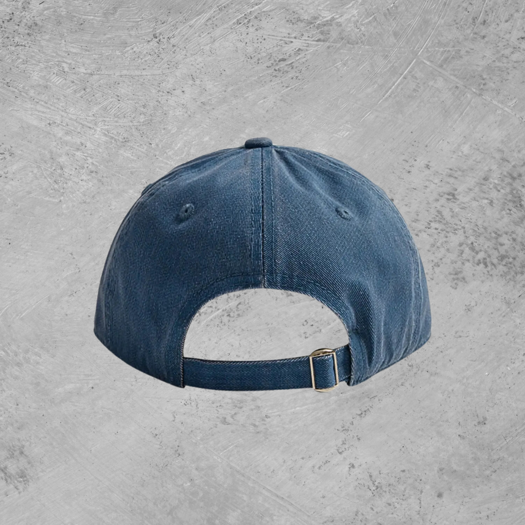 Retro Short-Brim Denim Cap