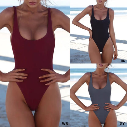 High Cut Backless Swimsuit