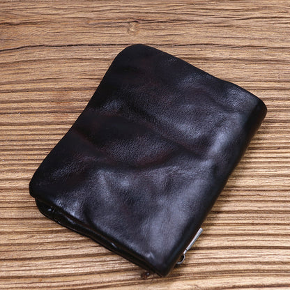 Theodore Retro Leather Handmade Short Wallet