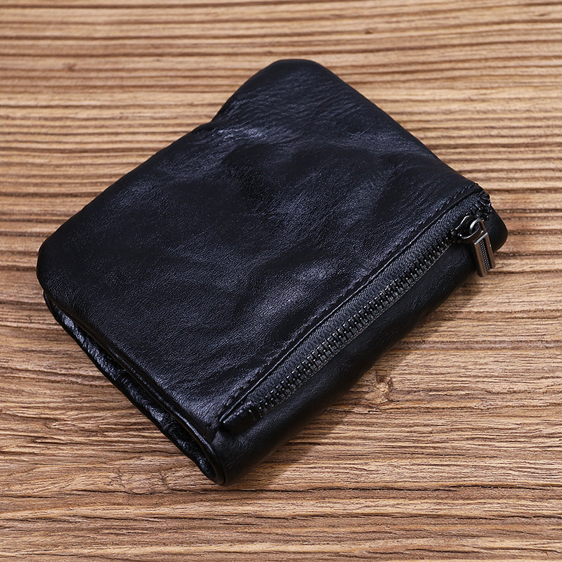 Theodore Retro Leather Handmade Short Wallet